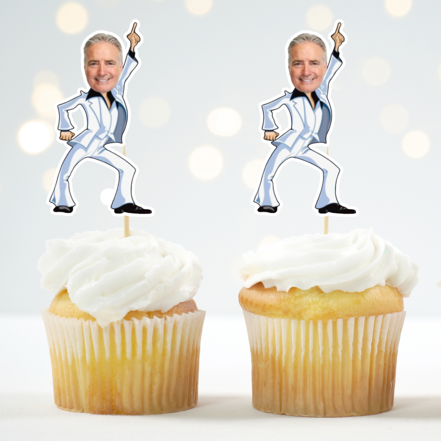 60s, 70s, 80s Disco Dancer Cupcake Topper