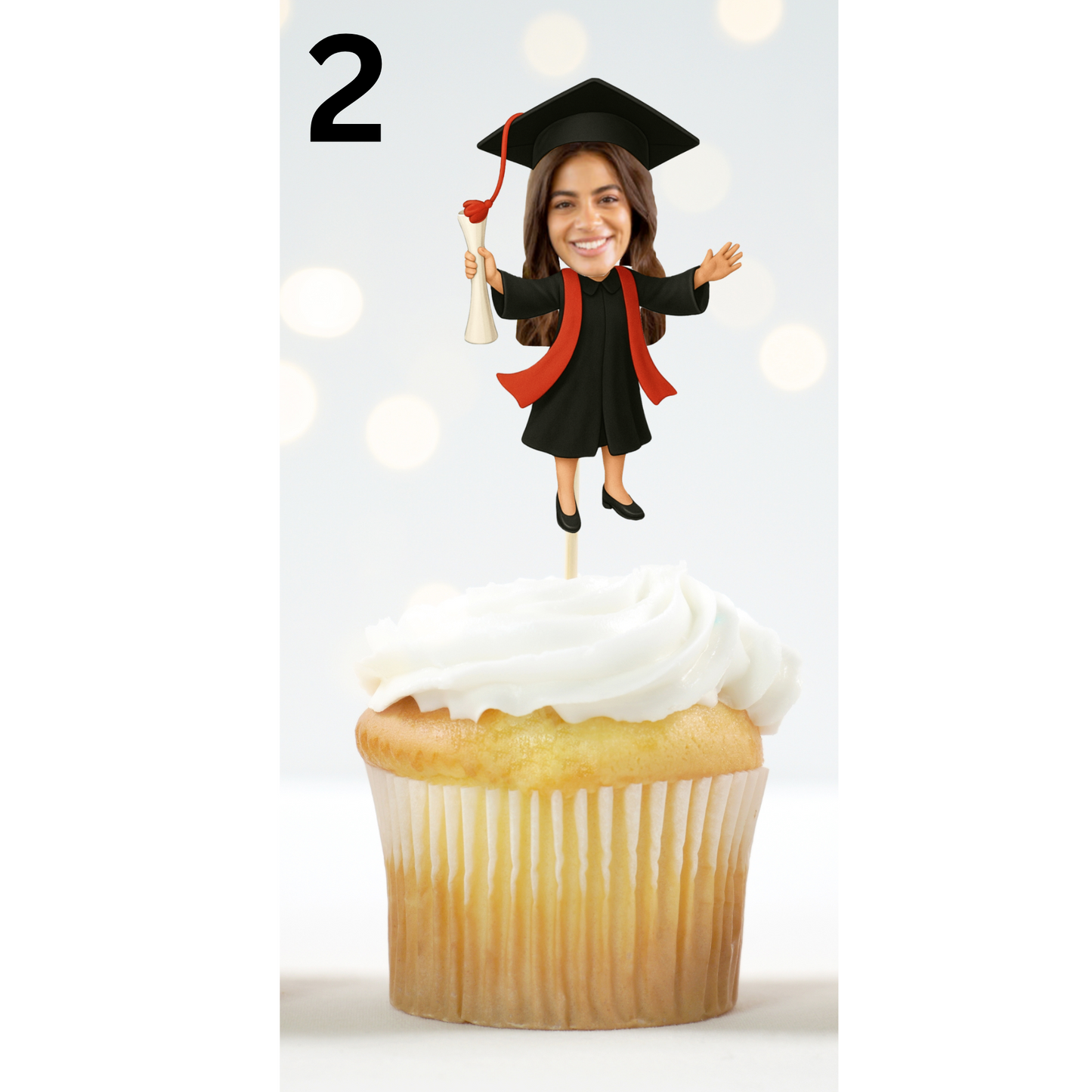 Graduation Cupcake Topper – Personalized Grad Party Decor