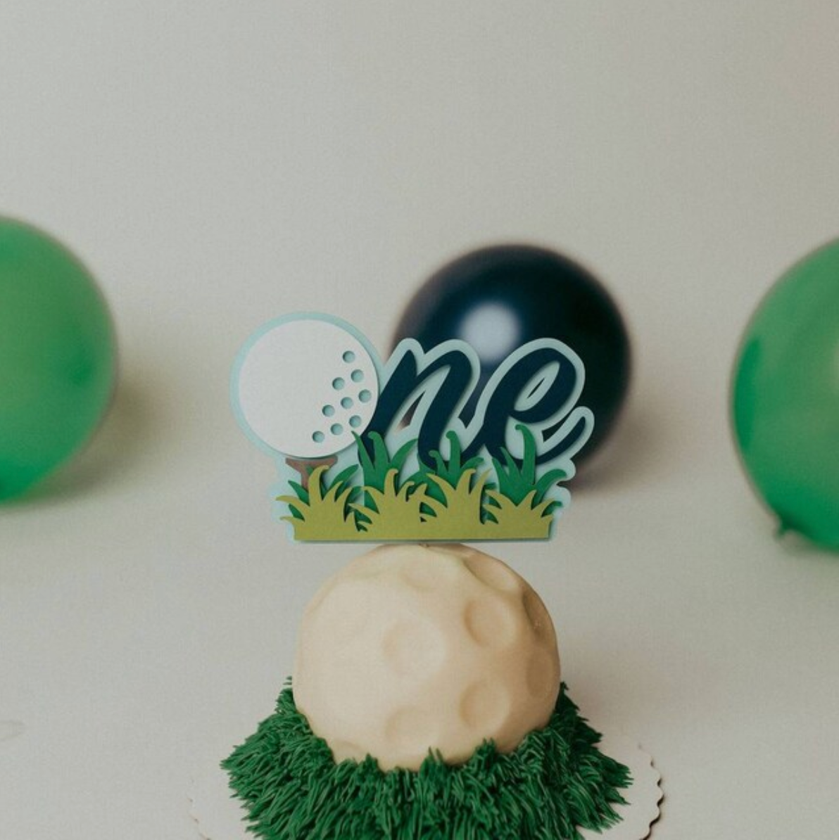 Hole-in-One Golf Cake Topper – 1st Birthday Party Decor