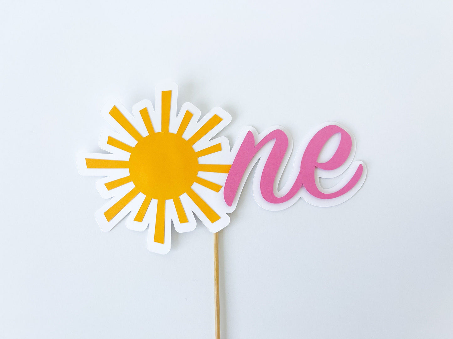 Sunshine “One” Cake Topper – First Birthday Party Decor