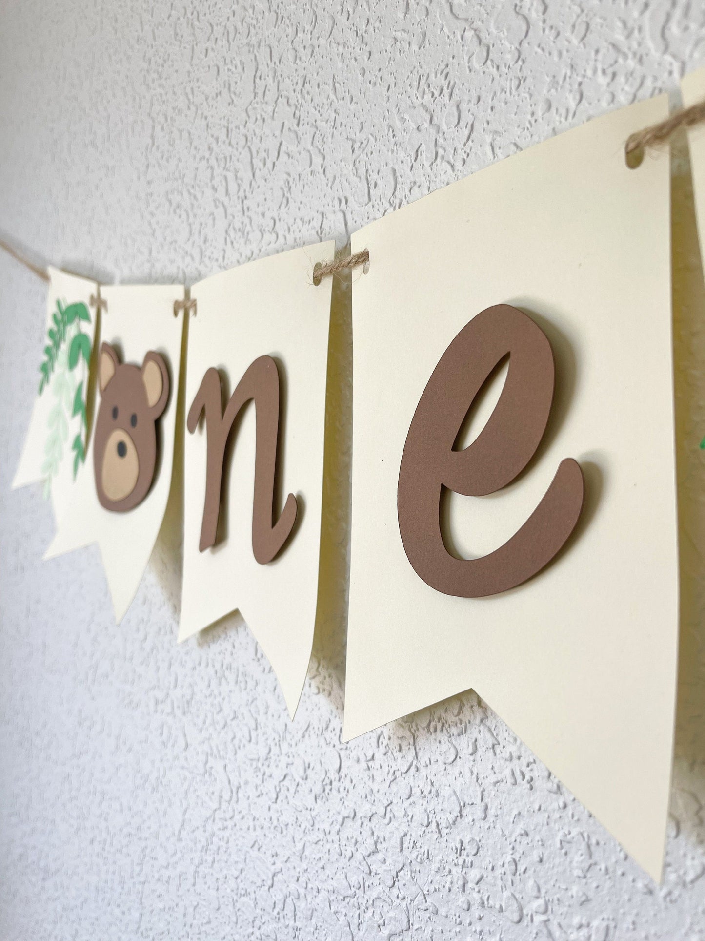 Teddy Bear High Chair Banner – 1st Birthday Party Decor