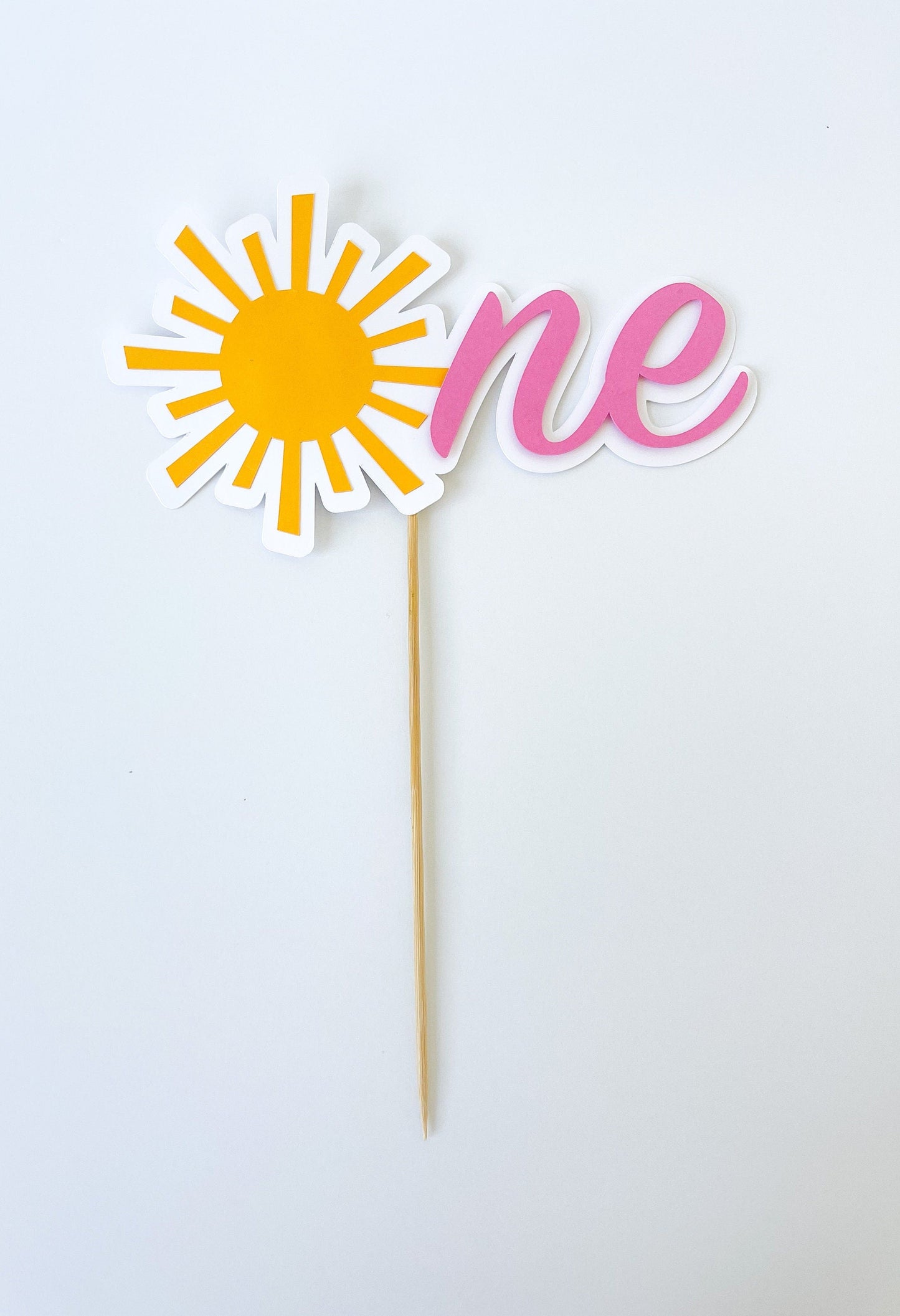 Sunshine “One” Cake Topper – First Birthday Party Decor