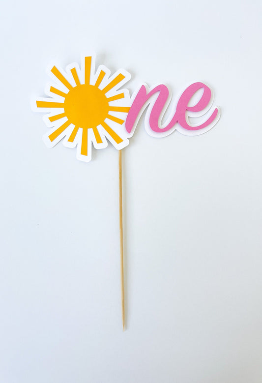Sunshine “One” Cake Topper – First Birthday Party Decor