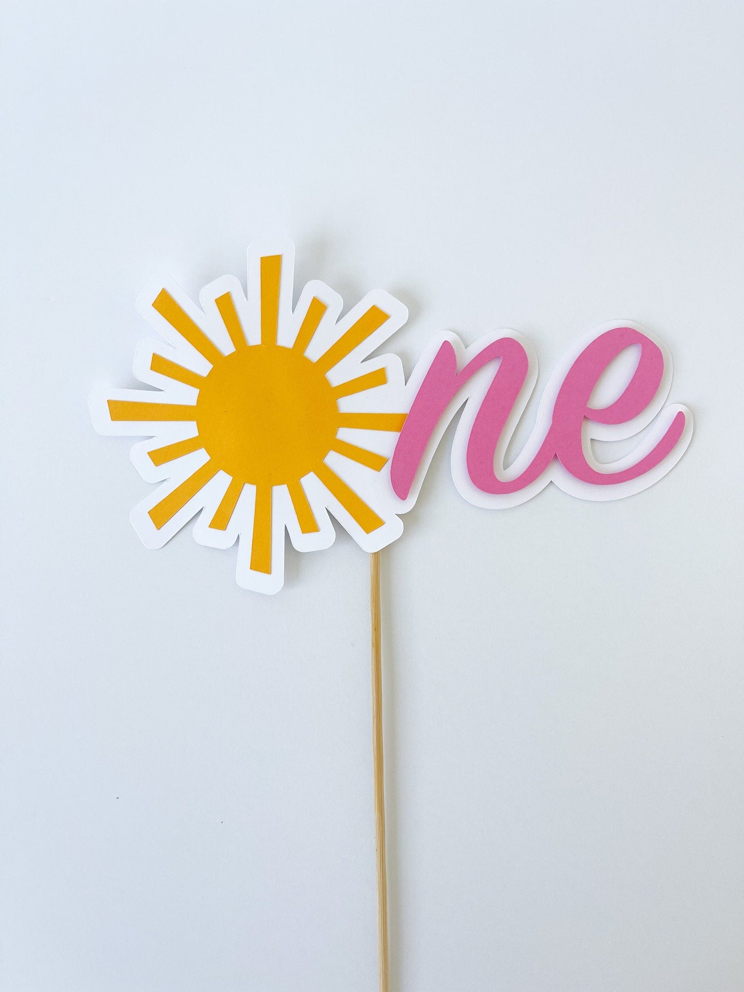 Sunshine “One” Cake Topper – First Birthday Party Decor