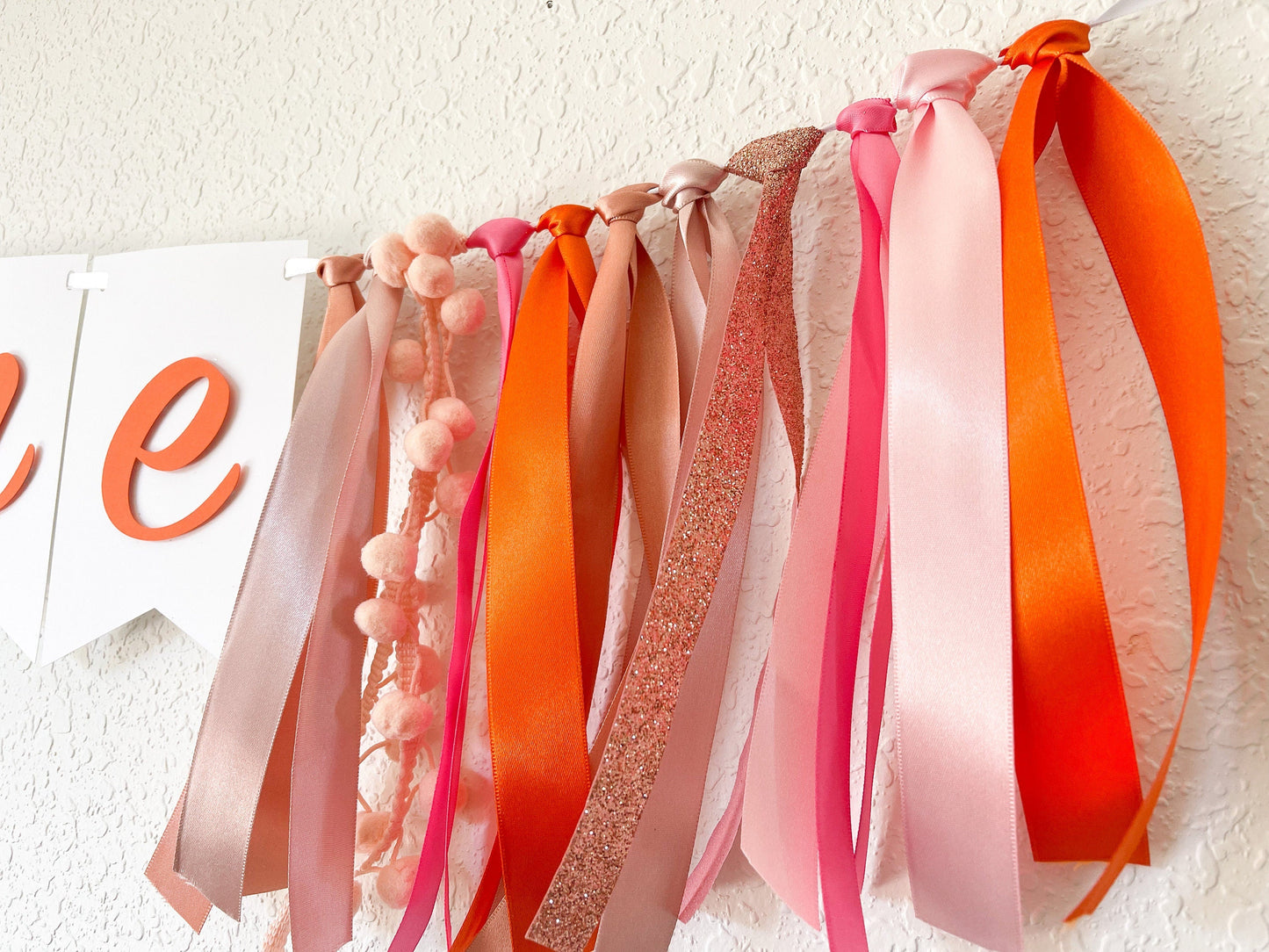 Sweet as a Peach High Chair Banner – 1st Birthday Party Decor