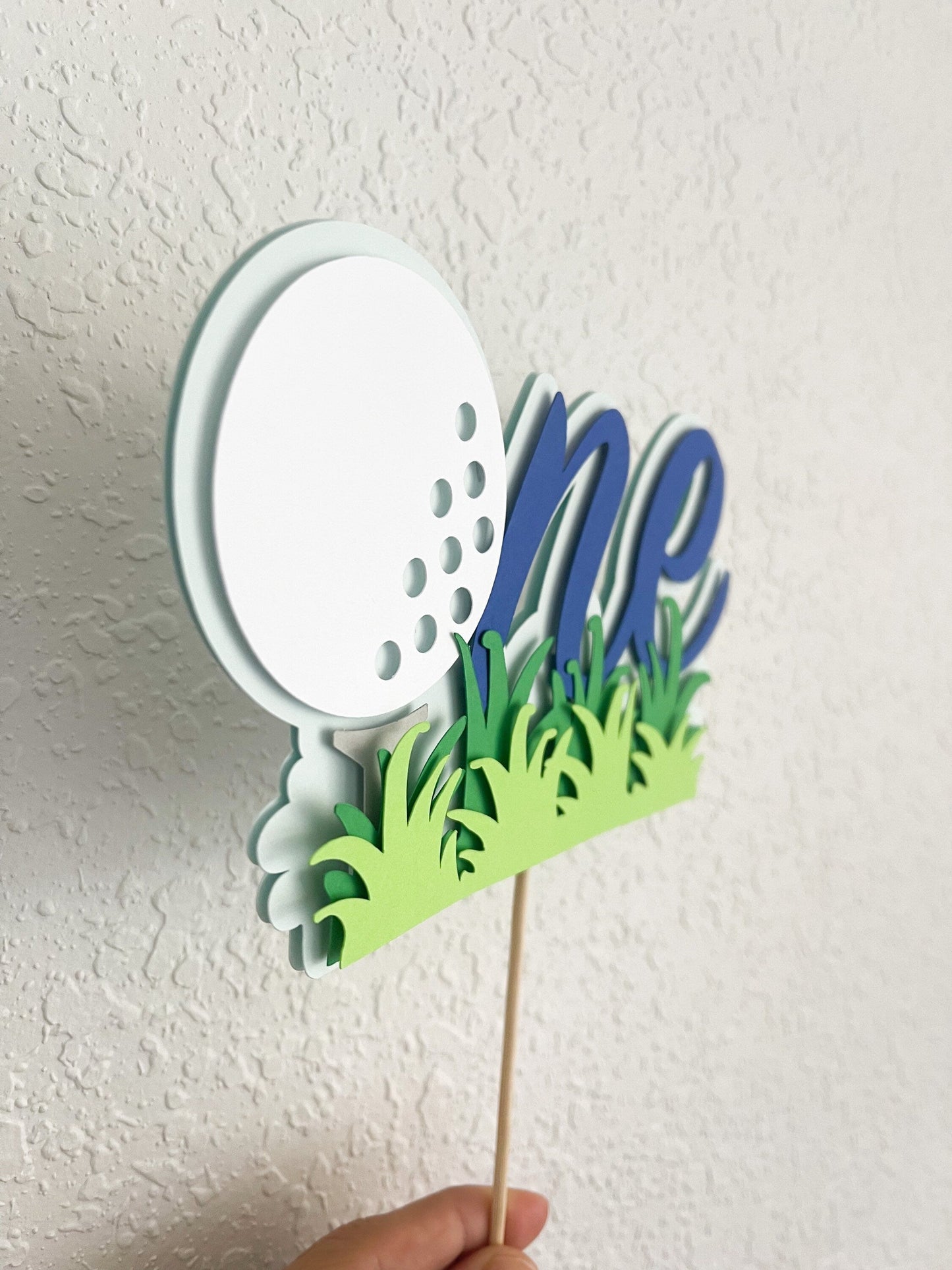 Hole-in-One Golf Cake Topper – 1st Birthday Party Decor