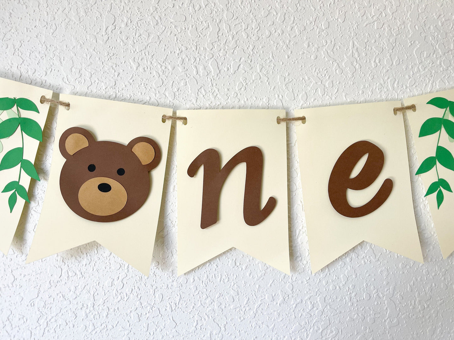 Teddy Bear High Chair Banner – 1st Birthday Party Decor