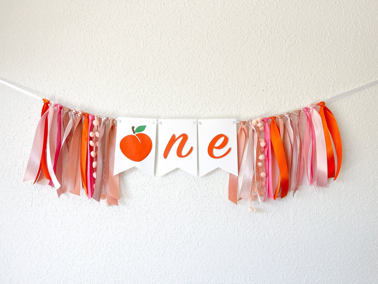 peach themed one sweet peach party decor and smash cake backdrop