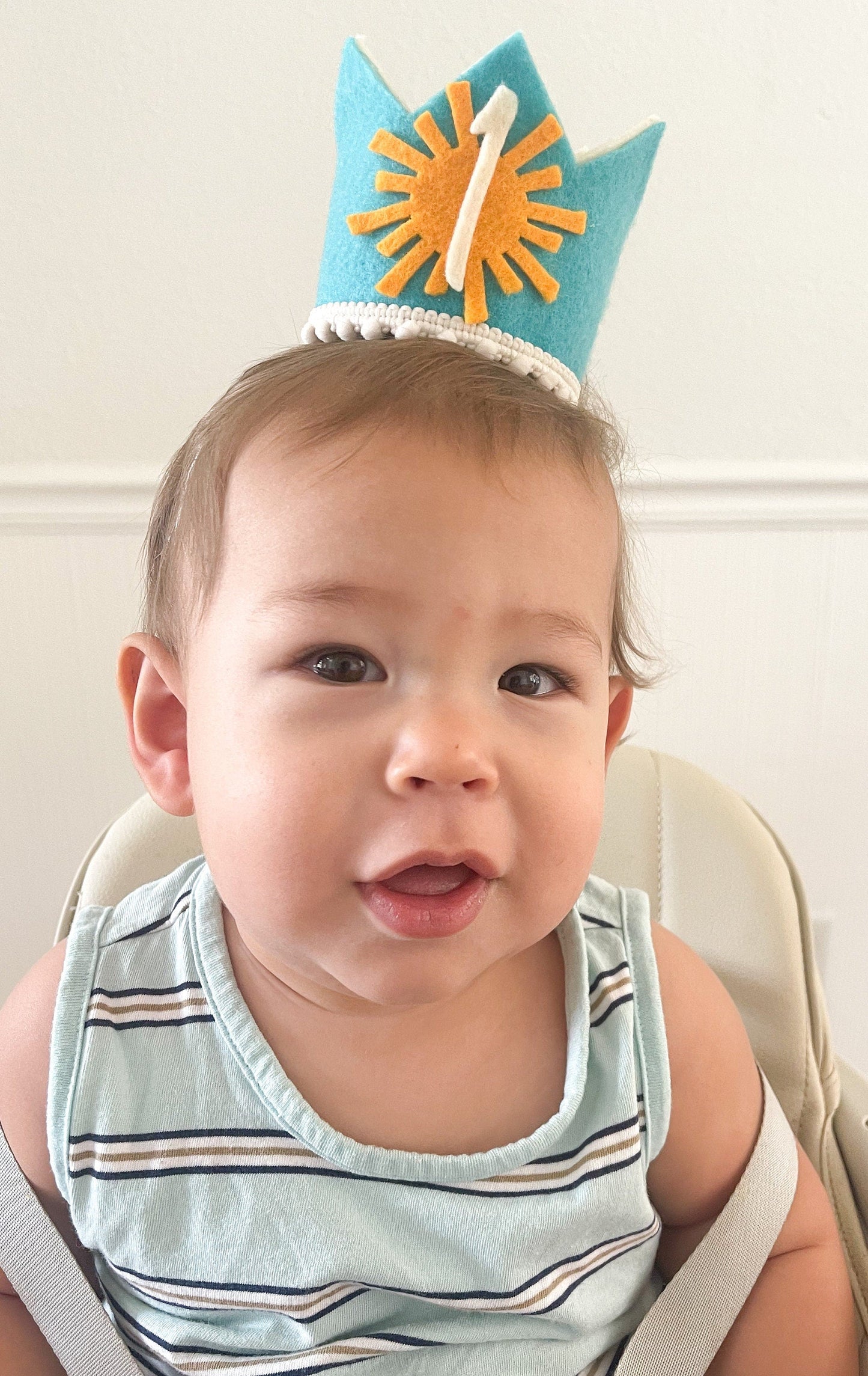 Boho Pink Sunshine Birthday Crown – 1st Birthday Hat for Baby Girls