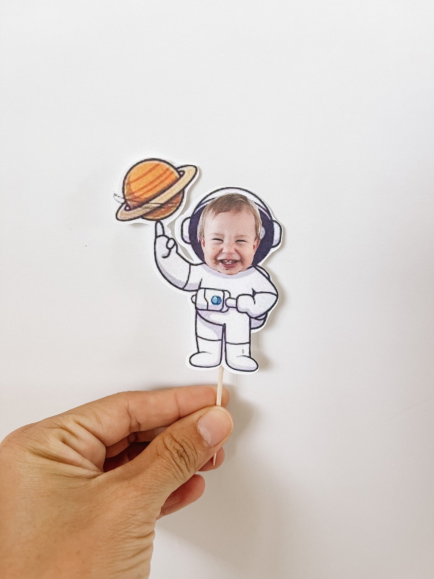 Personalized Astronaut Cupcake Topper – First Trip Around the Sun Space Party