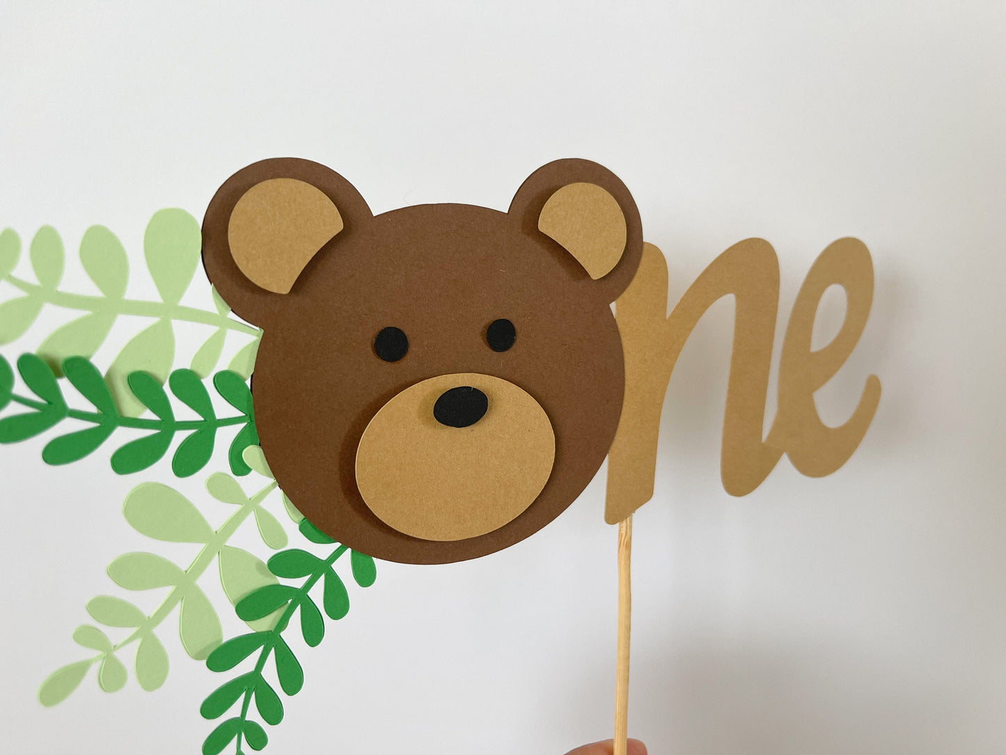 “One” Bear Cake Topper – Baby’s First Birthday Decoration