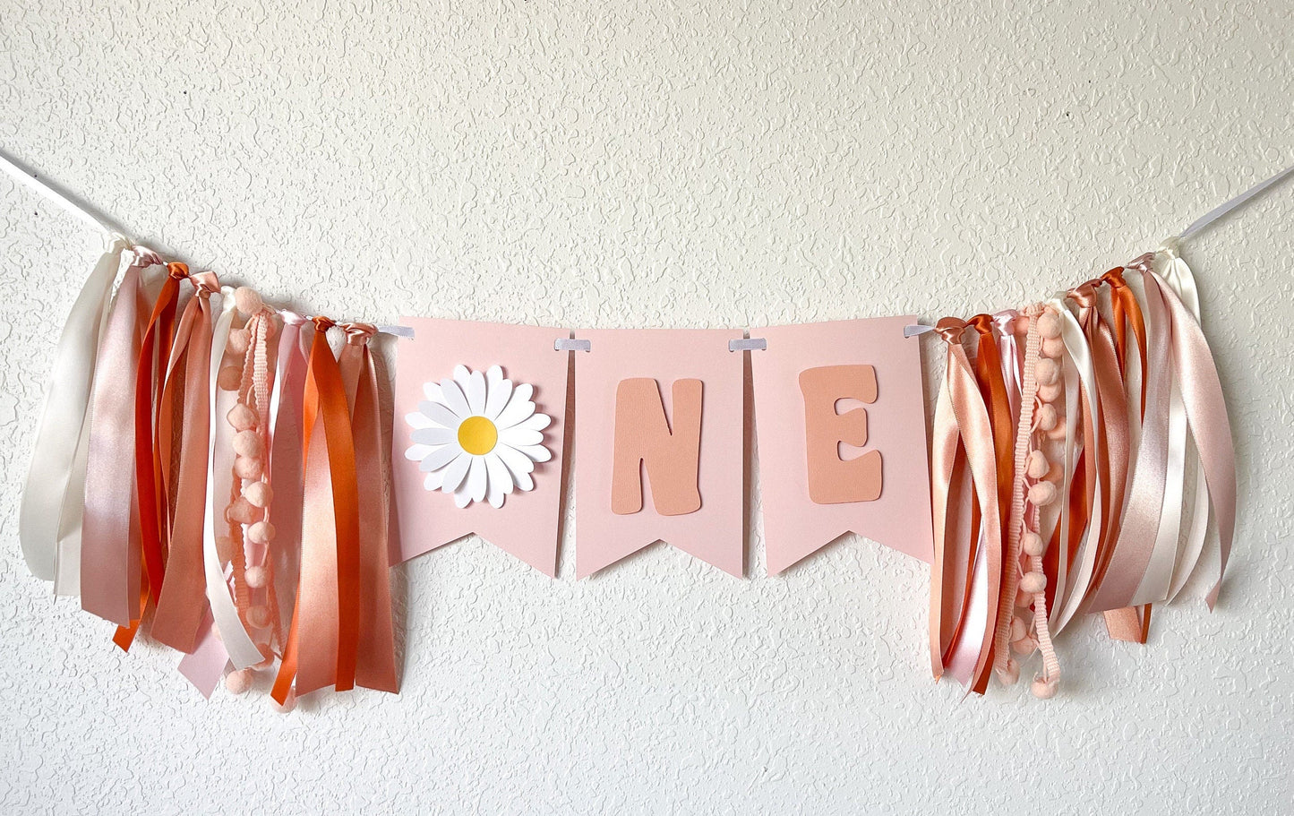 Groovy Daisy ONE High Chair Banner – First Birthday Party Decor