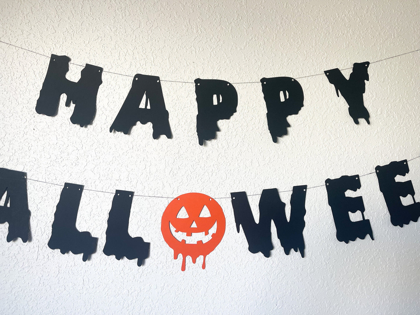 Happy Halloween Banner – Spooky Party Sign & Halloween Decor