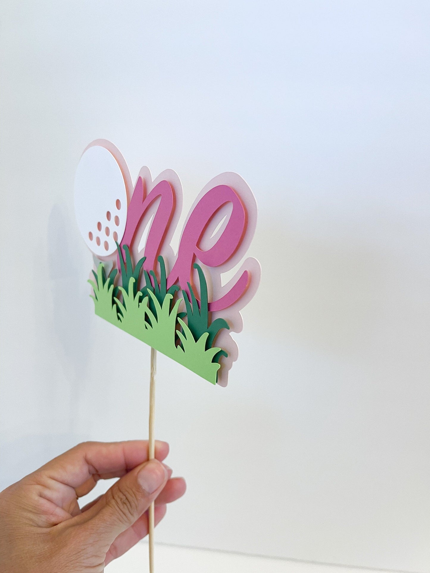 Girl Golf Cake Topper – Hole-in-One 1st Birthday Decor