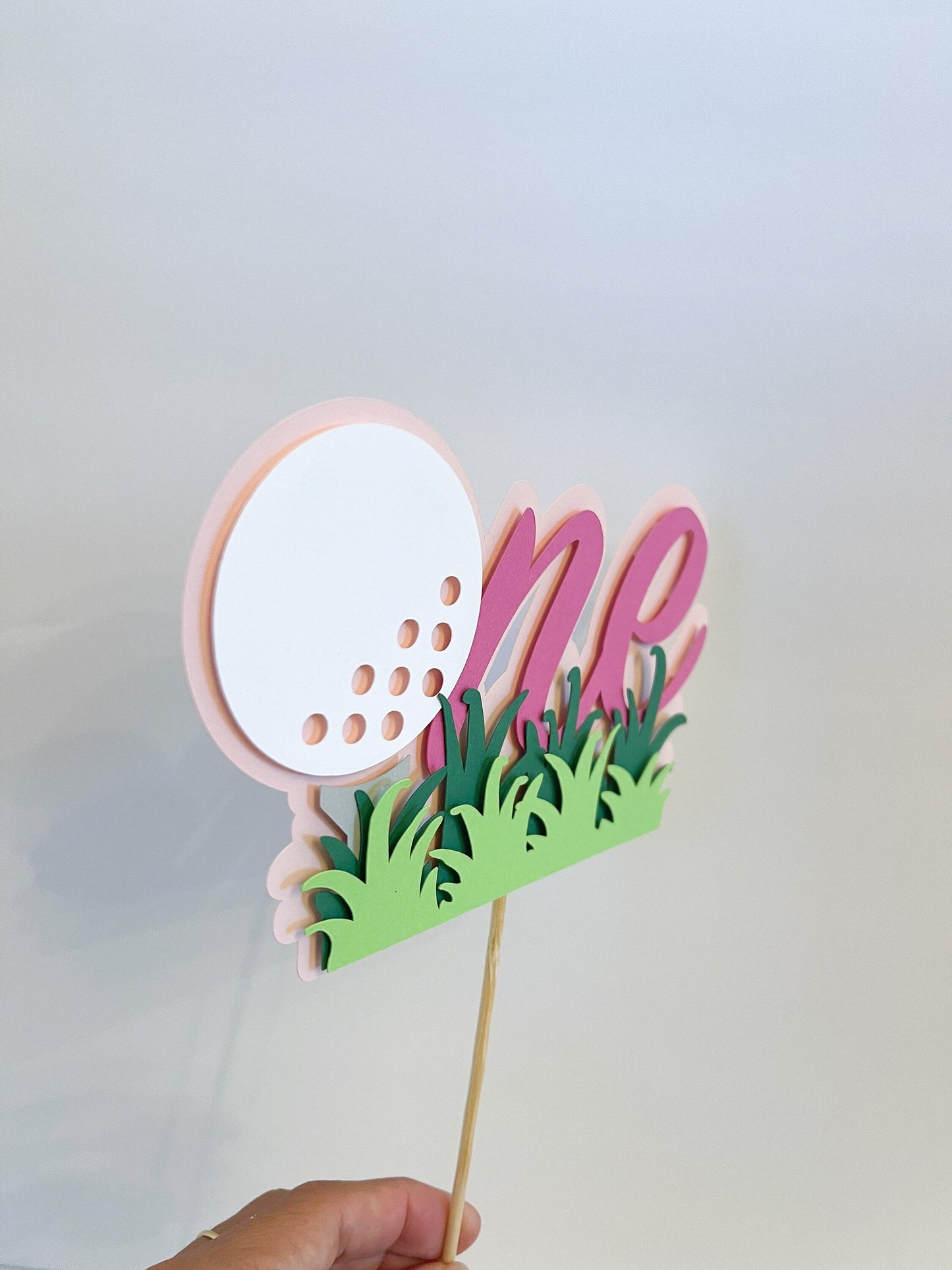 Girl Golf Cake Topper – Hole-in-One 1st Birthday Decor