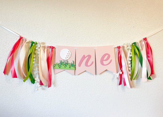 Girl Golf Bundle - Pink Hole In One Party Bundle - Golf 1st Birthday
