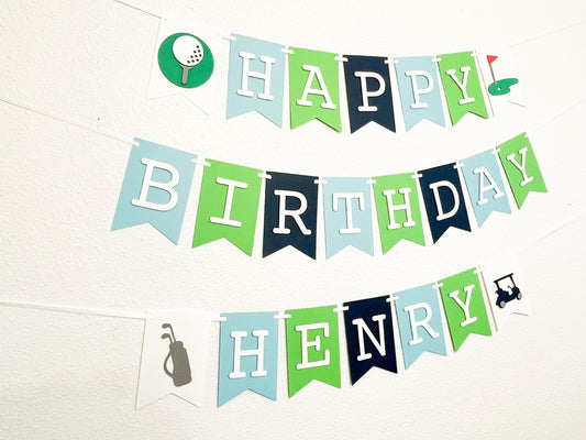 Golf Themed First Birthday Banner – Hole in One Par-Tee Decor