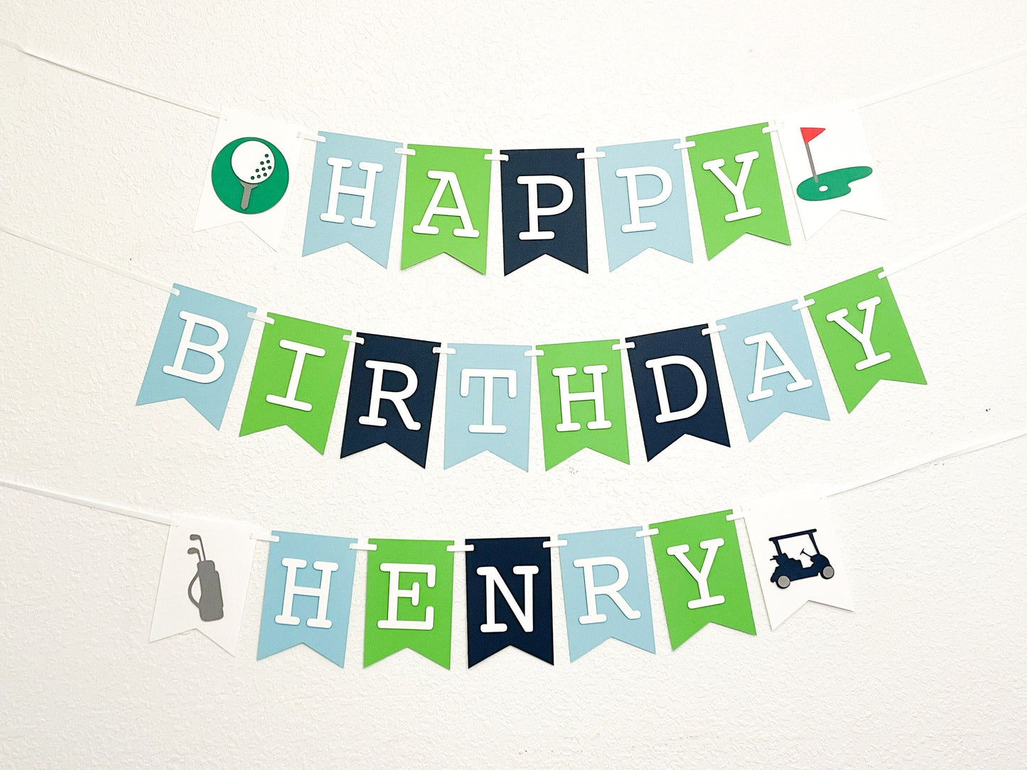 Golf themed ONE banner for first birthday party