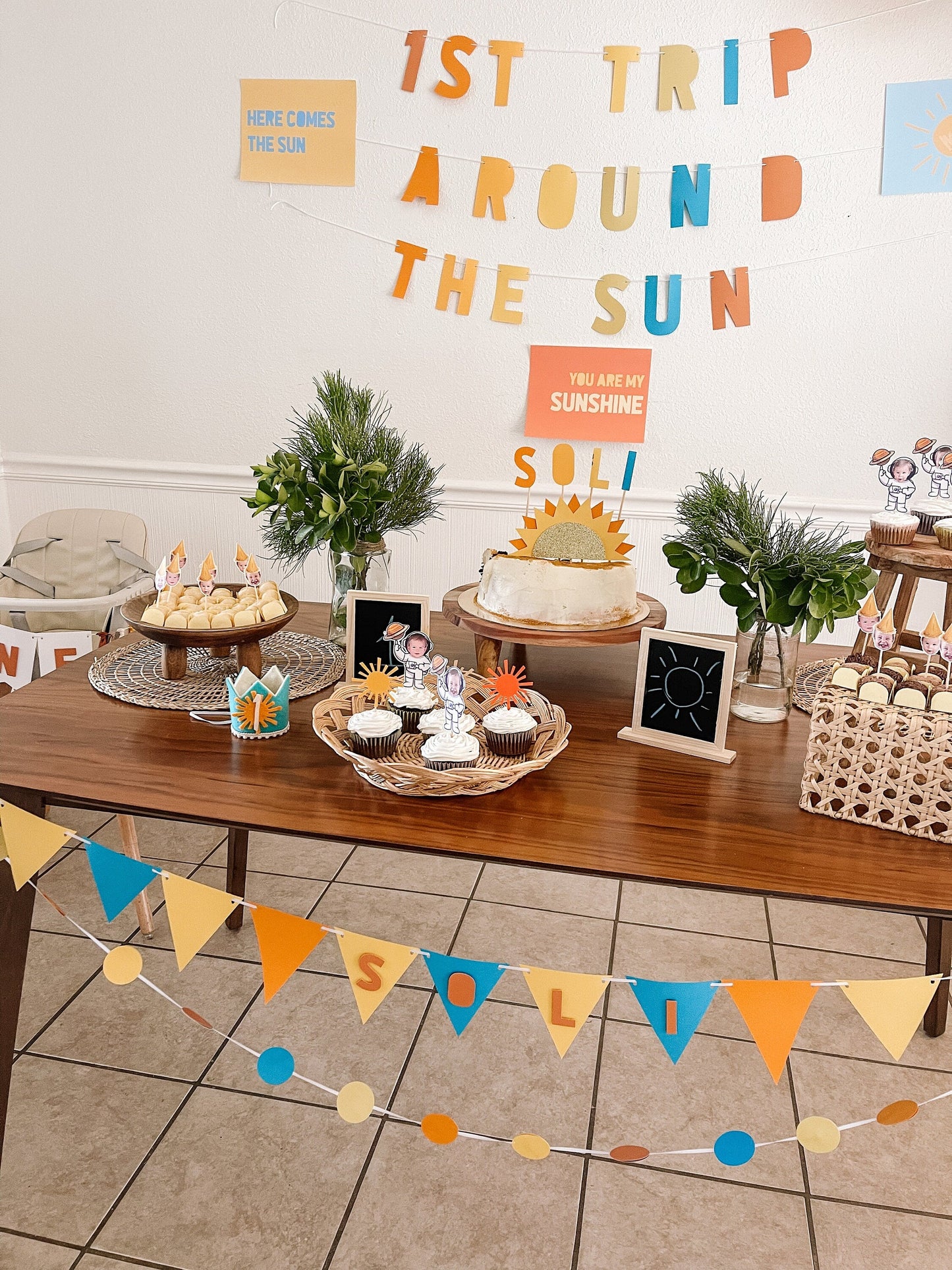 Custom Name Pennant Banner – Party Garland for Birthdays or Baby Showers