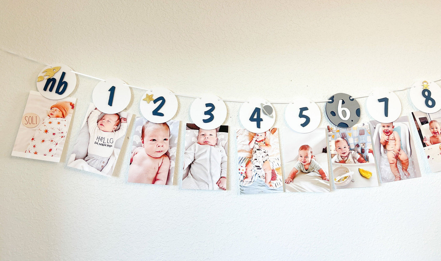 Outer Space Monthly Banner – First Trip Around the Sun Decor