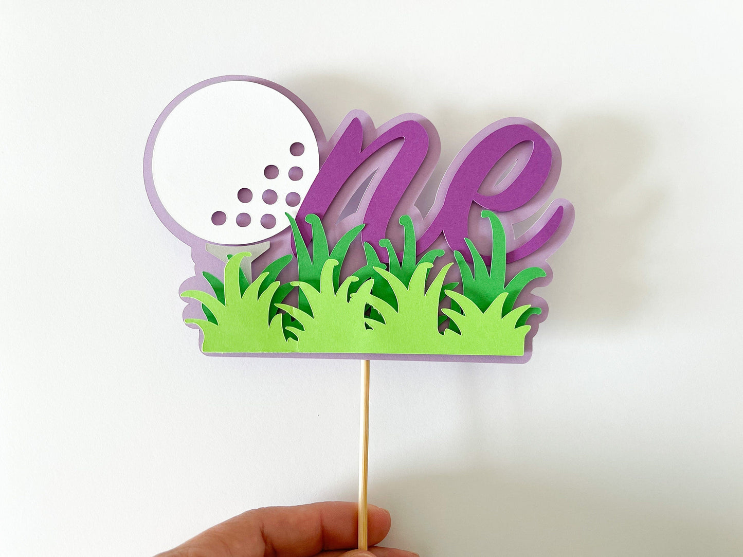 Purple Girl Golf Birthday Bundle – “Hole in One” First Birthday Decor