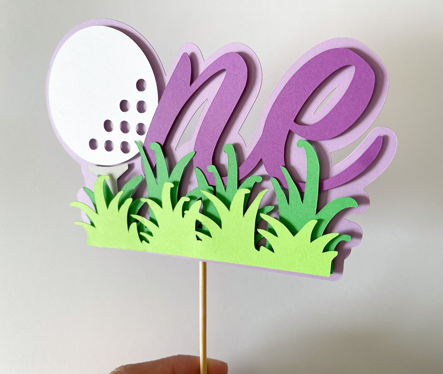 Purple Girl Golf Birthday Bundle – “Hole in One” First Birthday Decor