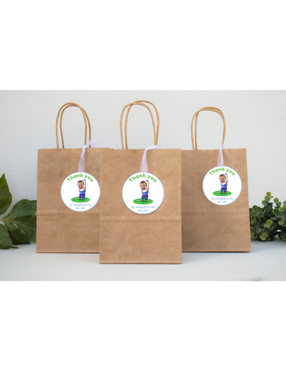 Golfer Custom Face Stickers Hole in One Personalized Stickers Custom Party Favors Birthday Decorations