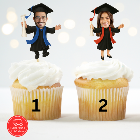 Graduation Cupcake Topper – Personalized Grad Party Decor