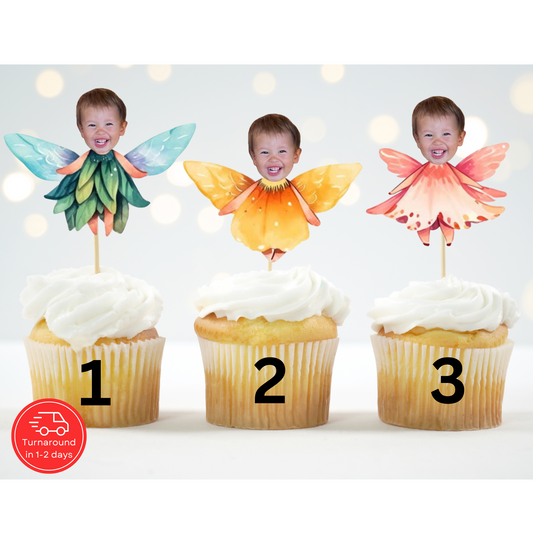 custom fairy cupcake topper photo party