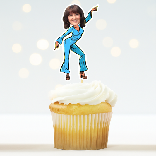 60s, 70s, 80s Retro Disco Dancer Party Cupcake Topper