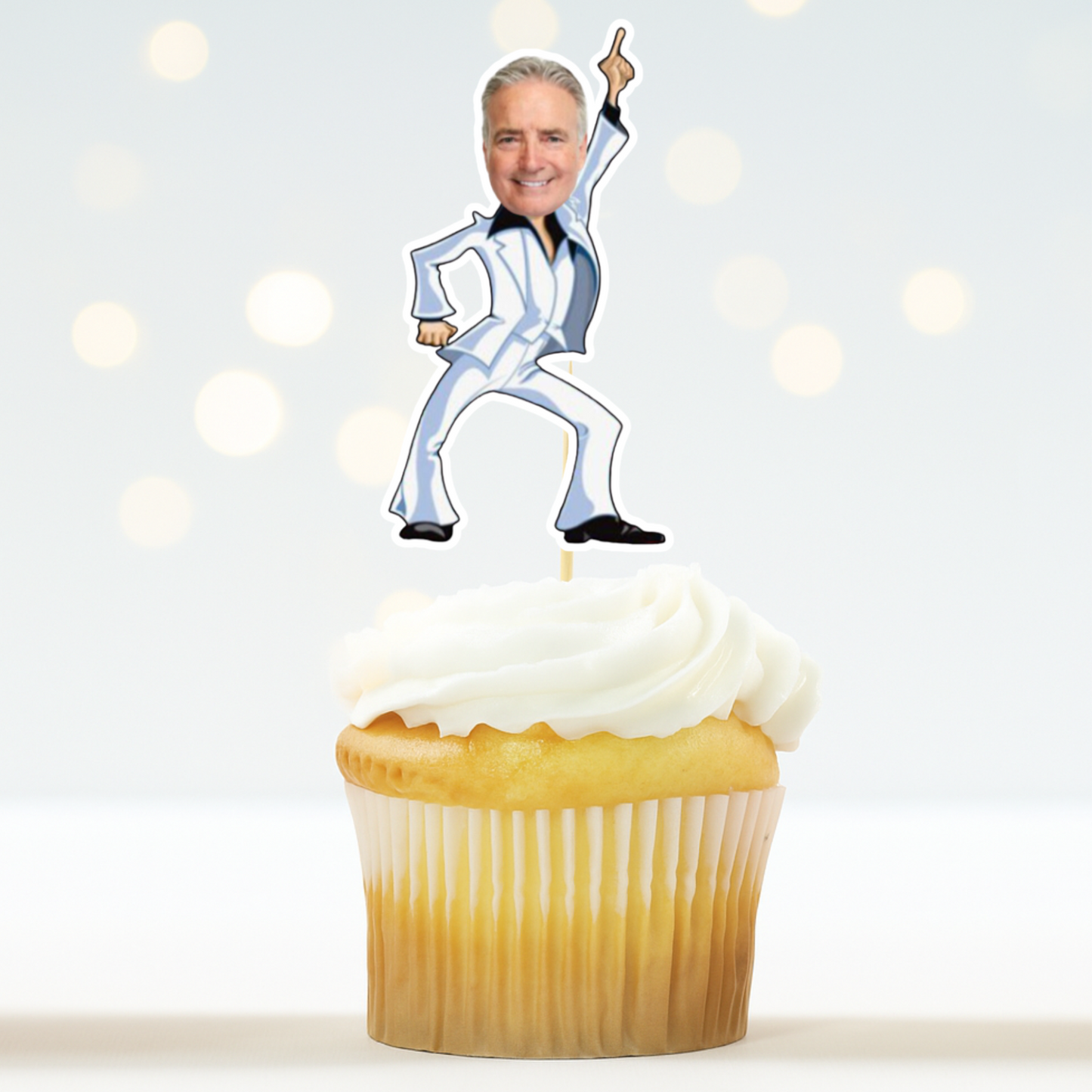 60s, 70s, 80s Disco Dancer Cupcake Topper