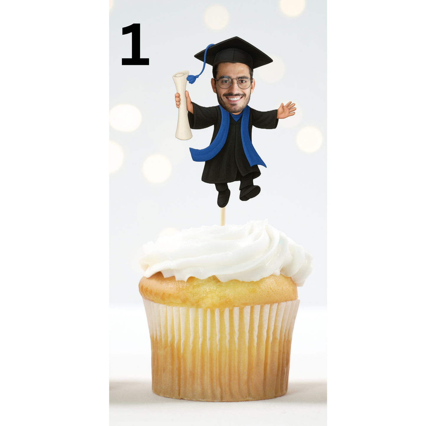Graduation Cupcake Topper – Personalized Grad Party Decor