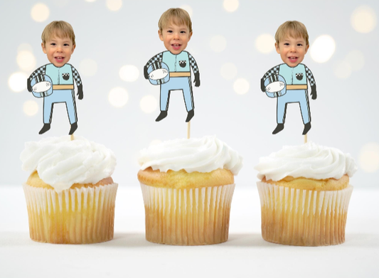 Racing Toppers Two Fast Birthday Toppers Racing Theme Race Car Party Speedway Face Formula One Toppers personalized