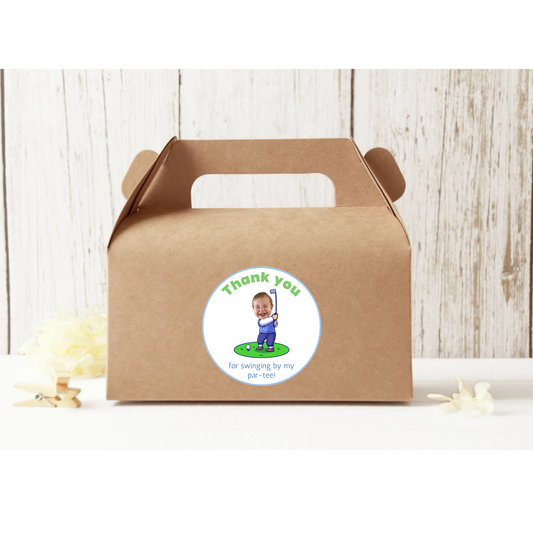 Golfer Custom Face Stickers Hole in One Personalized Stickers Custom Party Favors Birthday Decorations