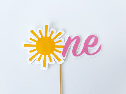 Sunshine “One” Cake Topper – First Birthday Party Decor