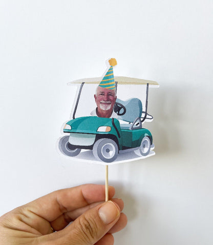 personalized golf cupcake toppers with photo