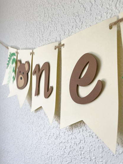 Teddy Bear High Chair Banner – 1st Birthday Party Decor