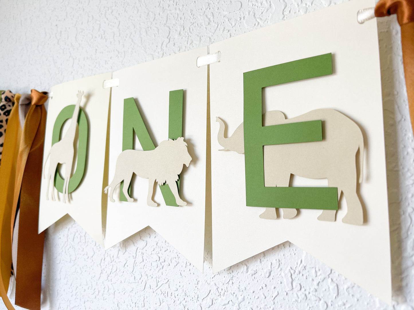 Safari Highchair Banner, Safari Backdrop  Smash Cake, Wild One Boy, 1st Birthday Decorations
