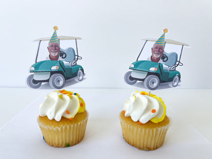 Personalized Golf Cupcake Toppers – Golf Par-Tee Birthday Decor