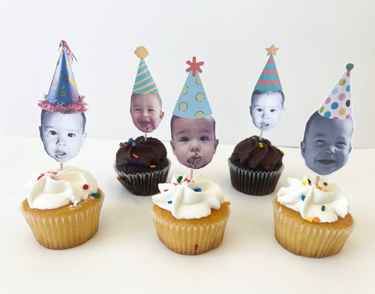custom face cupcake topper with photo