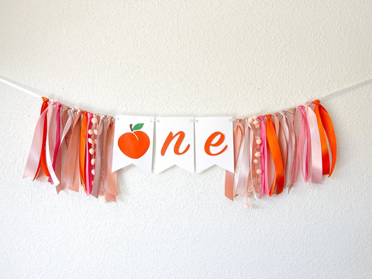 peach themed one sweet peach party decor and smash cake backdrop