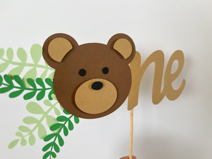 “One” Bear Cake Topper – Baby’s First Birthday Decoration