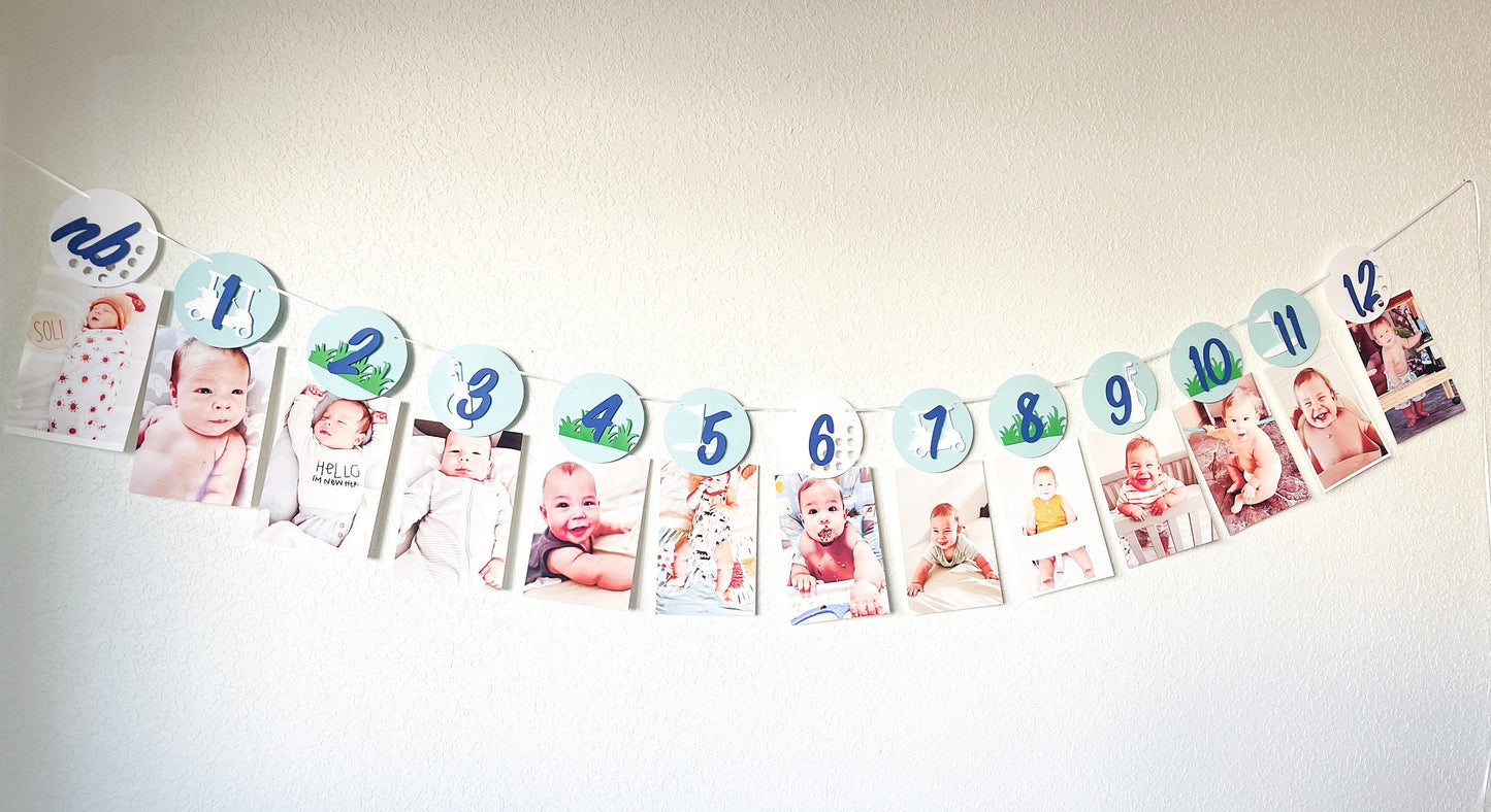 Hole in One Golf Birthday Bundle – High Chair - Photo Banner - Cake Topper