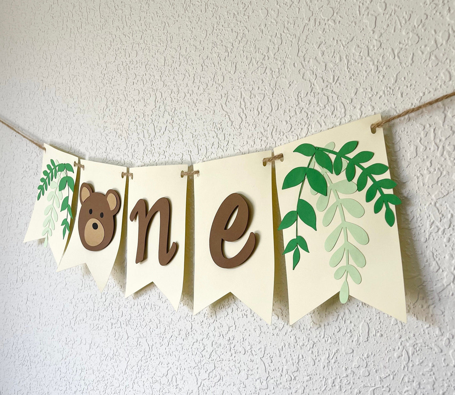 Teddy Bear 1st Birthday Bundle – High Chair & Monthly Banner Set