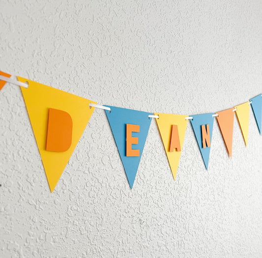 handmade birthday pennant banner decoration
